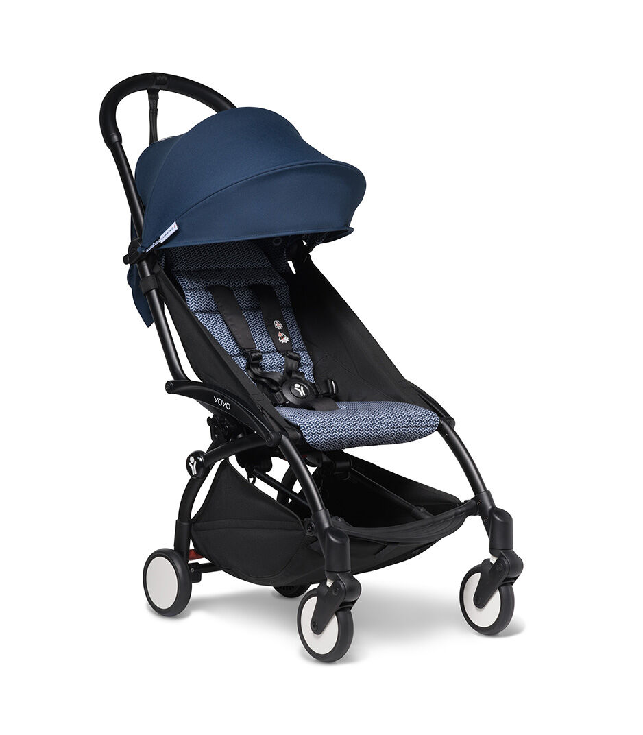 YOYO² Stroller 6+ Black Frame with Air France Blue Textiles, Air France Blue, mainview